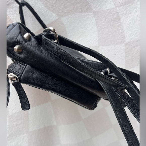 Osgoode Marley Cashmere Streetwear Black Leather Mini Backpack - Picture 10 of 10